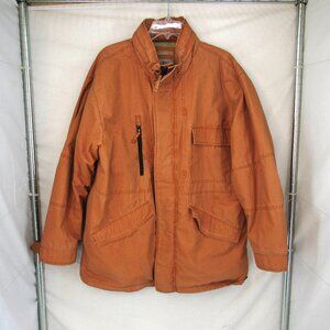The Territory Ahead Men's Brown Field Barn Jacket Hidden Hood Canvas Size L
